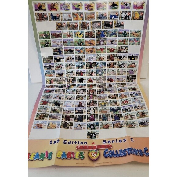 Ty Beanie Babies First Edition Poster, Series I and II Never Used Excellent - Picture 3 of 3